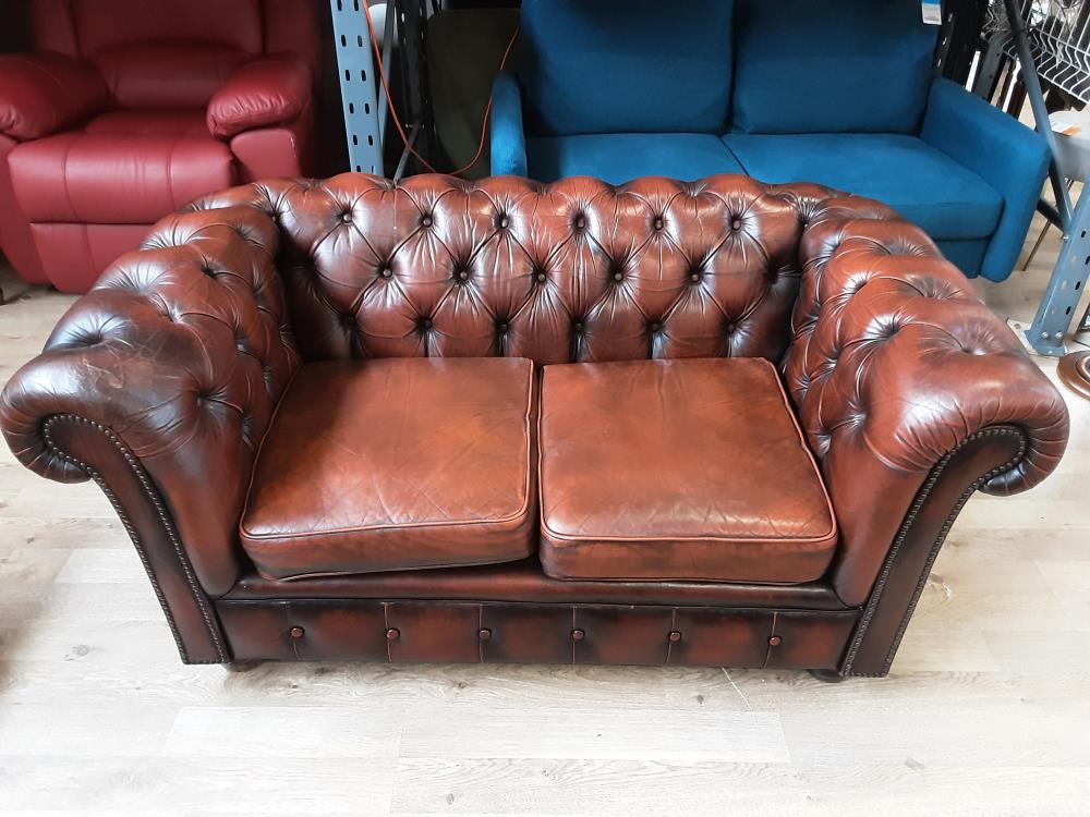 CANAPÉ CUIR 2 PLACES CHESTERFIELD