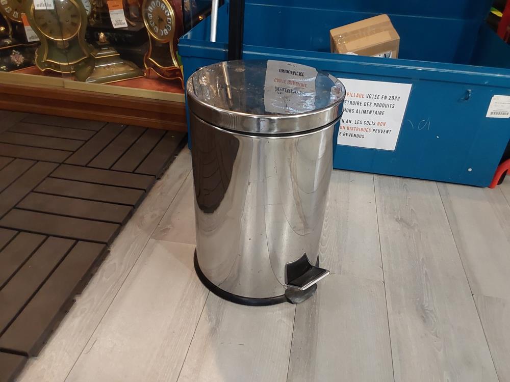 POUBELLE GM CHROMEE RONDE