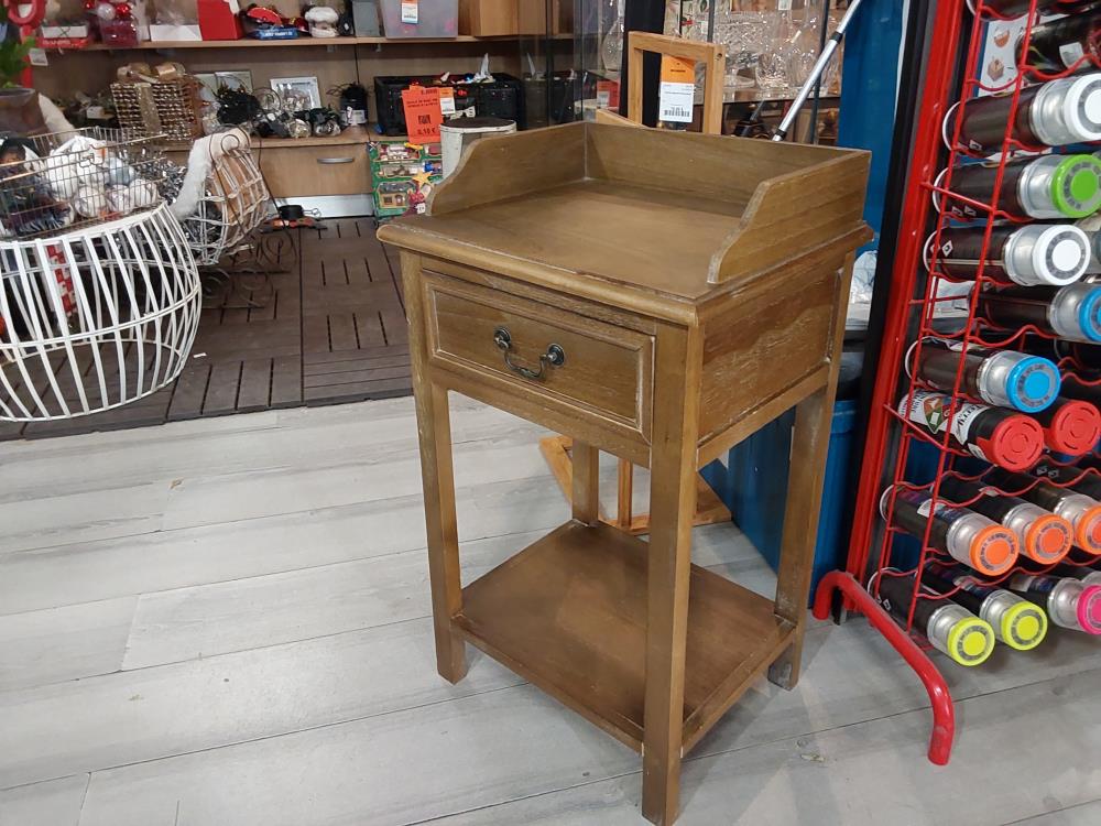 MEUBLE TELEPHONE BOIS CLAIR 1 TIROIR