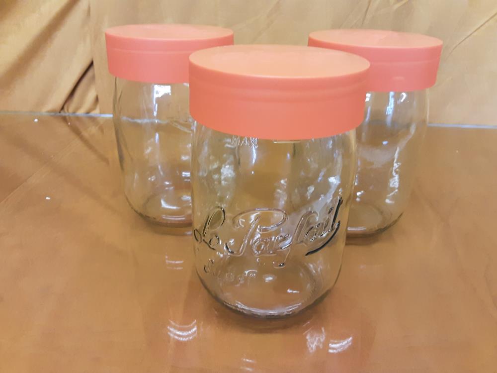 BOCAL EN VERRE COUVERCLE ORANGE 