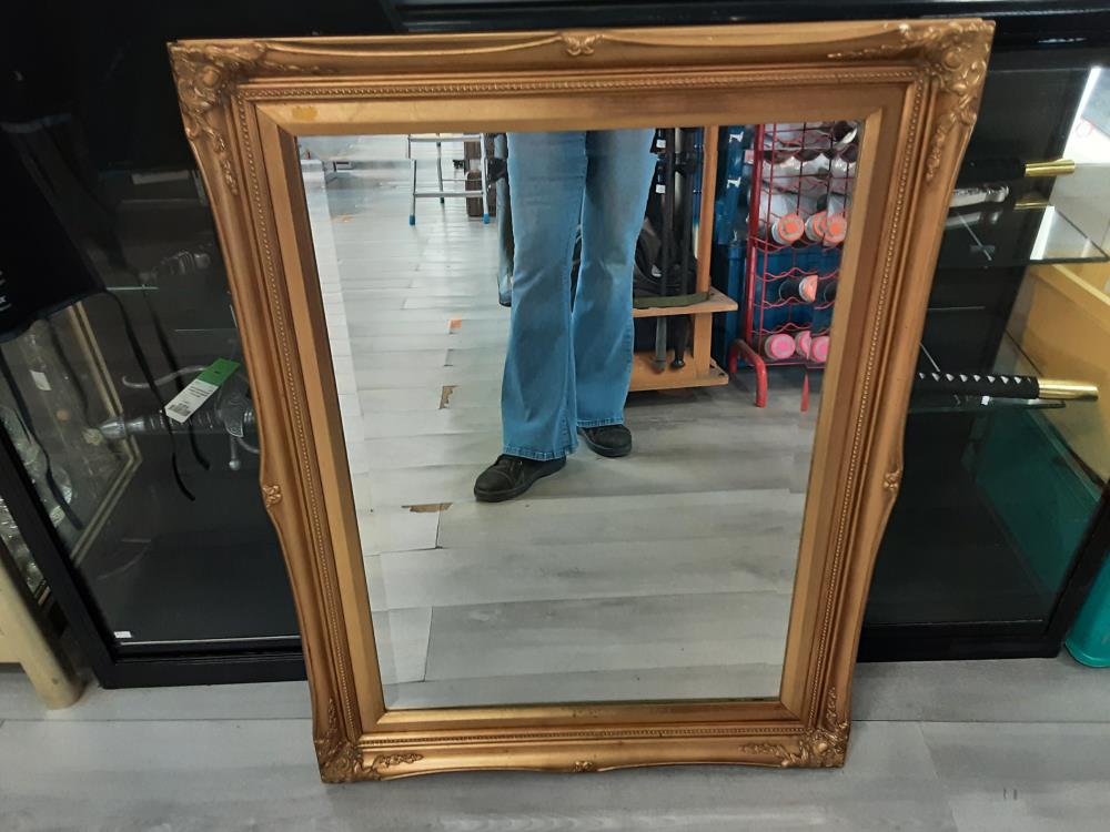 MIROIR BISEAUTE CADRE DORÉ 