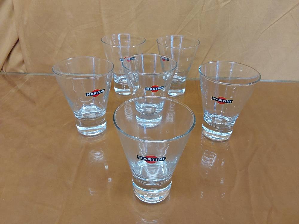 LOT DE 6 VERRES MARTINI