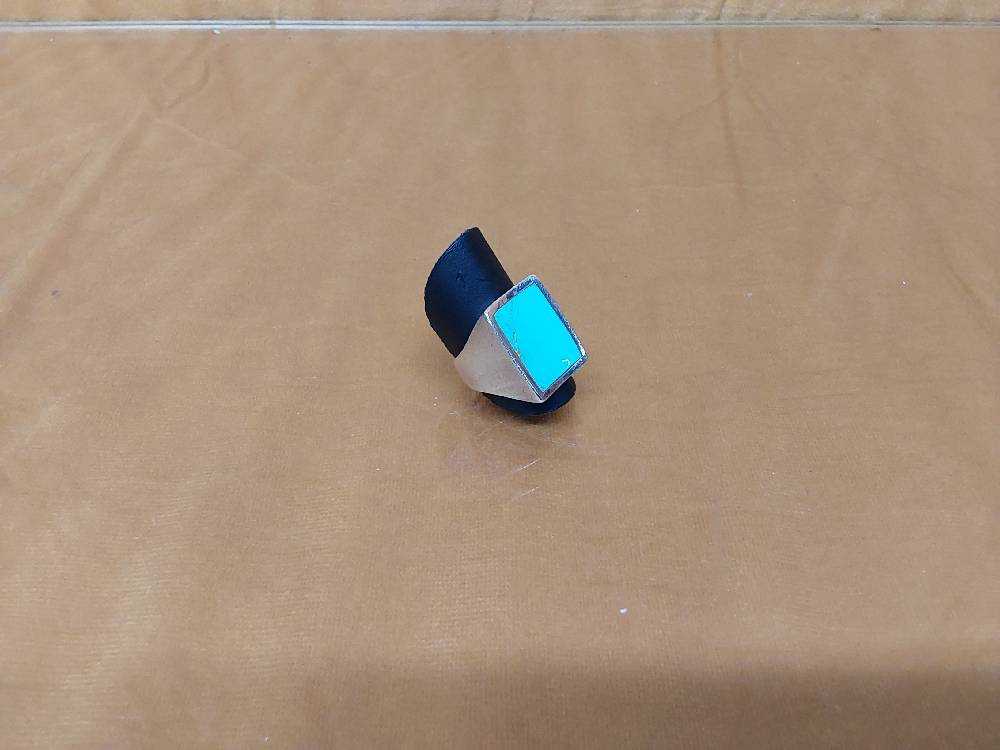 BAGUE ARGENT PLAQUE TURQUOISE