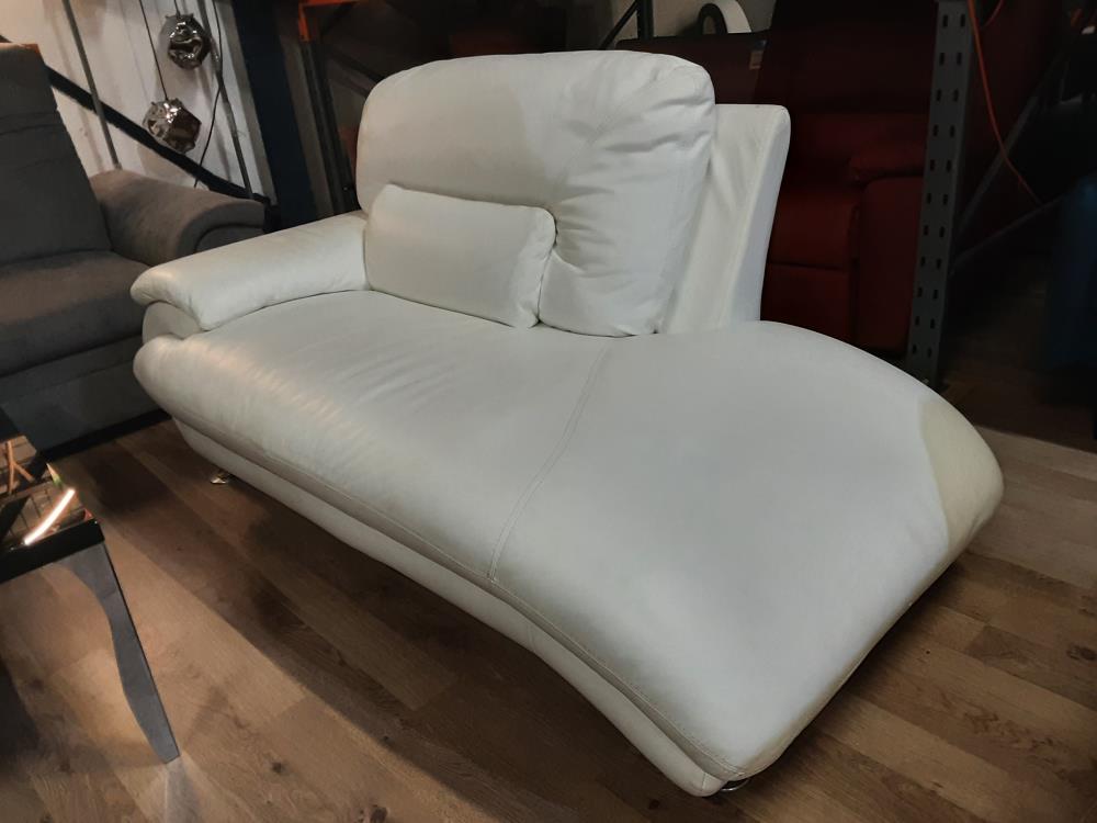 MERIDIENNE CUIR BLANC CHATEAU D'AX