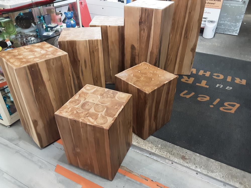COLONNE EN BOIS TECK MASSIF 45CM (3220/13)