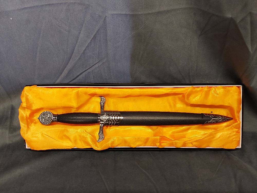 EPEE DECO FRAN MASSON BOUT ROND ARGENTÉ 40CM (6F-020)