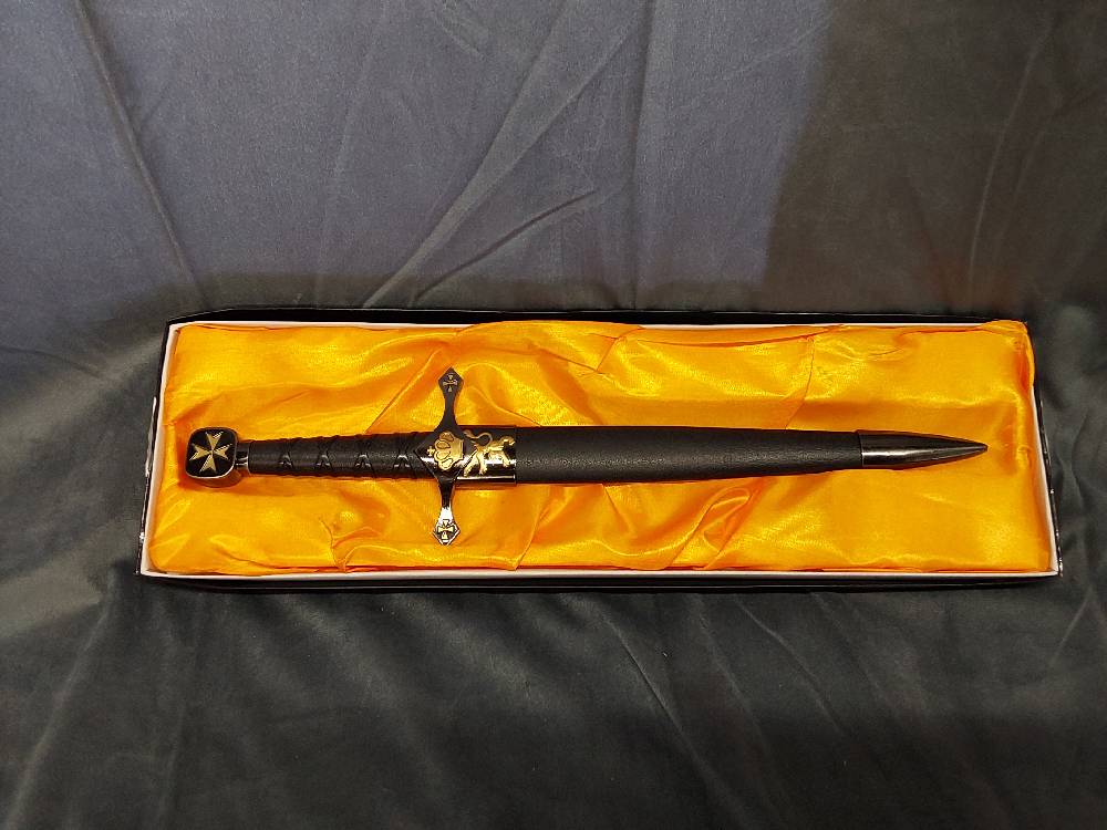 DAGUE AVEC FOURREAU COURONNE LION 39CM (FL-19207-G)