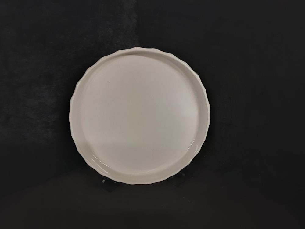 PLAT A TARTE PORCELAINE BLANCHE