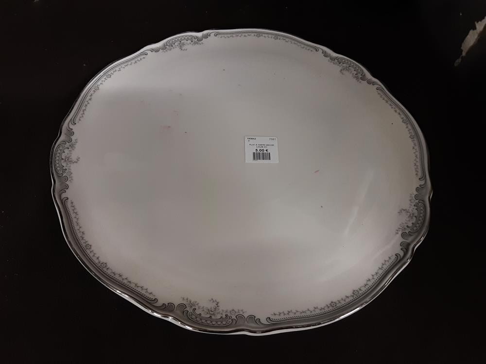 PLAT À TARTE DÉCOR LOUIS XV