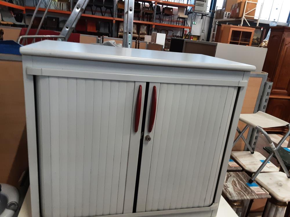 ARMOIRE METAL RIDEAUX 1 ÉTAGÈRE SANS CLEF