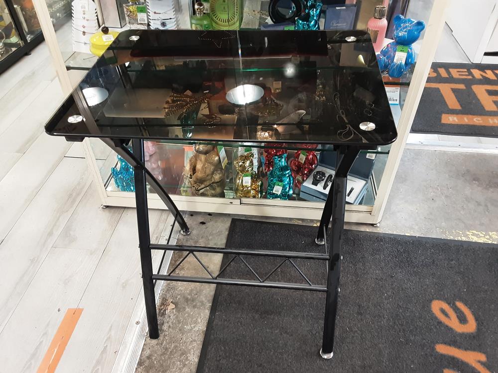 BUREAU EN VERRE NOIR