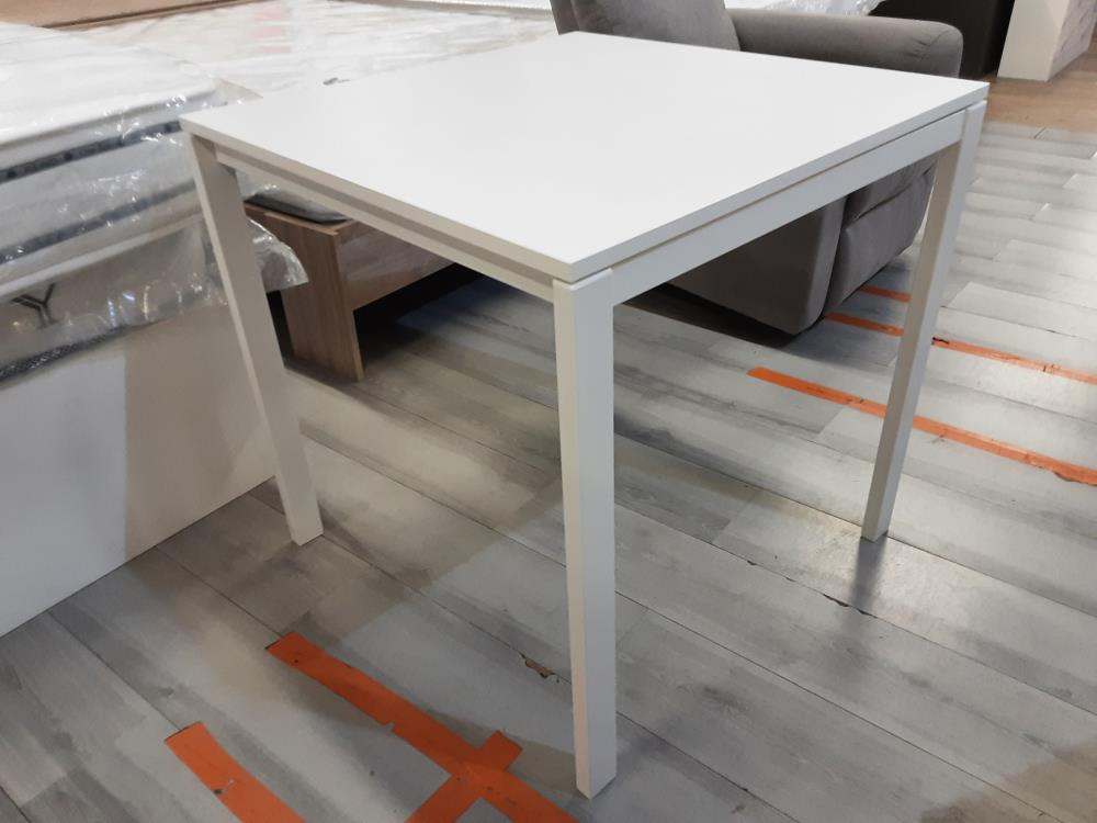 TABLE CARREE COLORIS BLANC