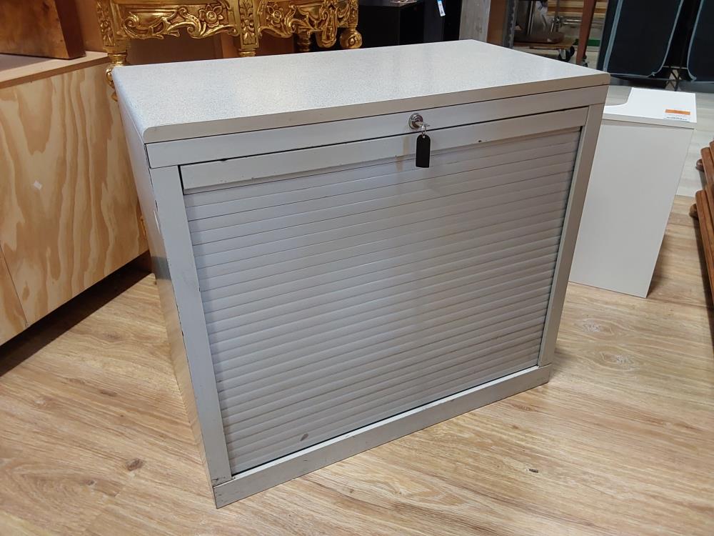 MEUBLE DE BUREAU BAS 1 PORTE COULISSANTE 