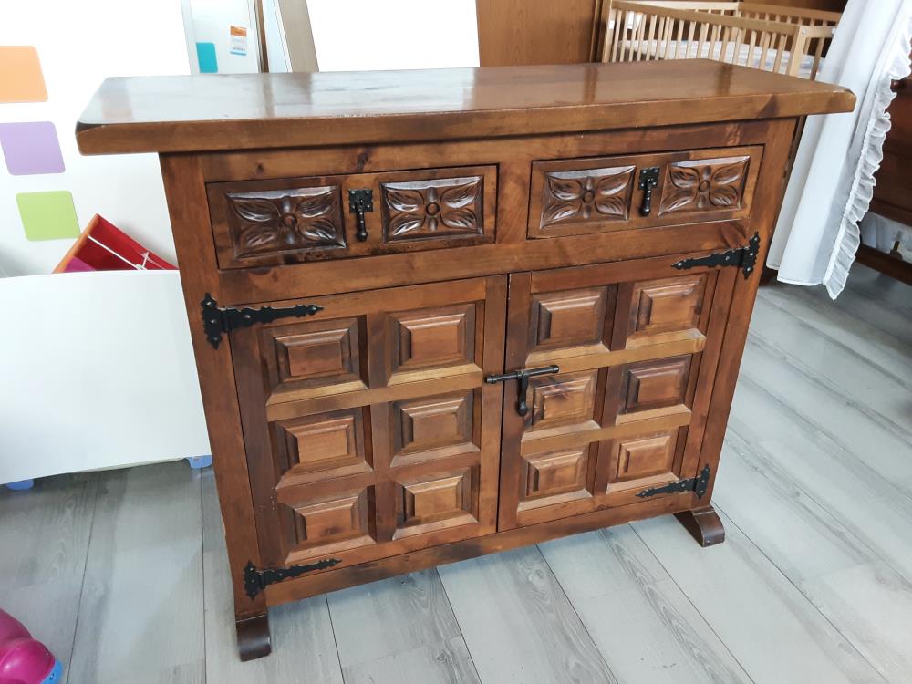 MEUBLE D'APPOINT 2 PORTES 2 TIROIRS