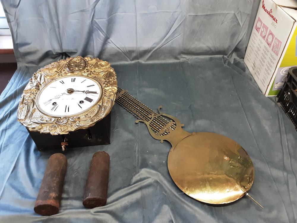 MECANISME DE COMTOISE AVEC 2 POIDS ET BALANCIER