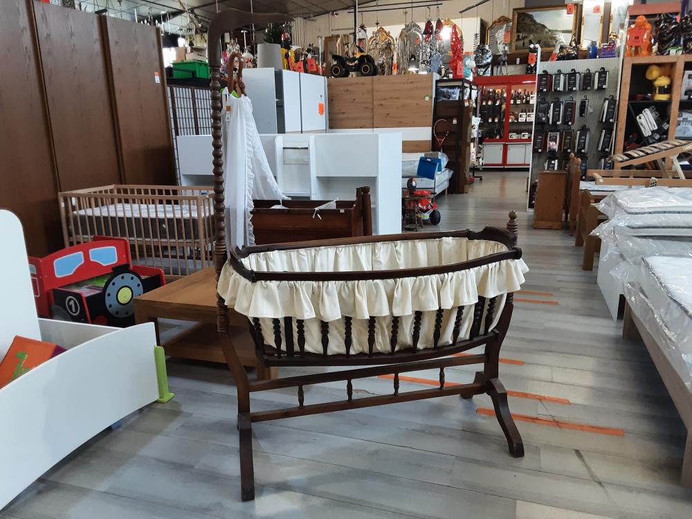 BERCEAU COL DE CIGNE EN BOIS