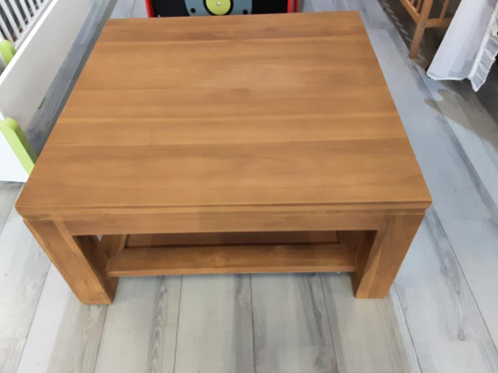 TABLE BASSE BGHS164414-HJ CARREE EN TECK MASSIF
