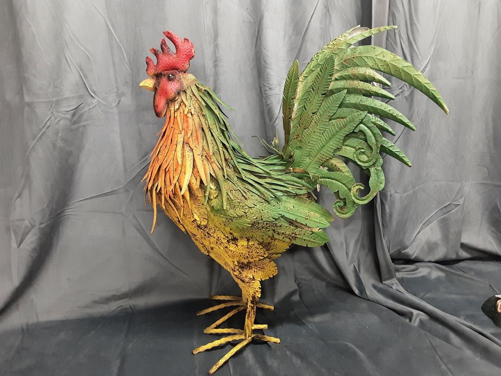 COQ EN MÉTAL COLORÉ H.63CM (XZ-75)