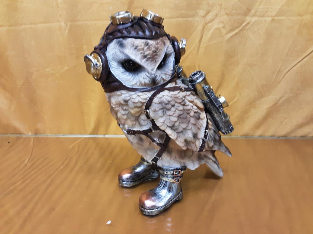 CHOUETTE JUMELLES MECANIQUE H20.4CM (SP76)