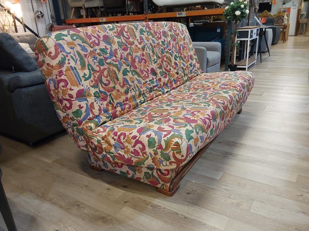 CLIC CLAC TISSU FLEURS MULTICOLOR COUCHAGE 130X190