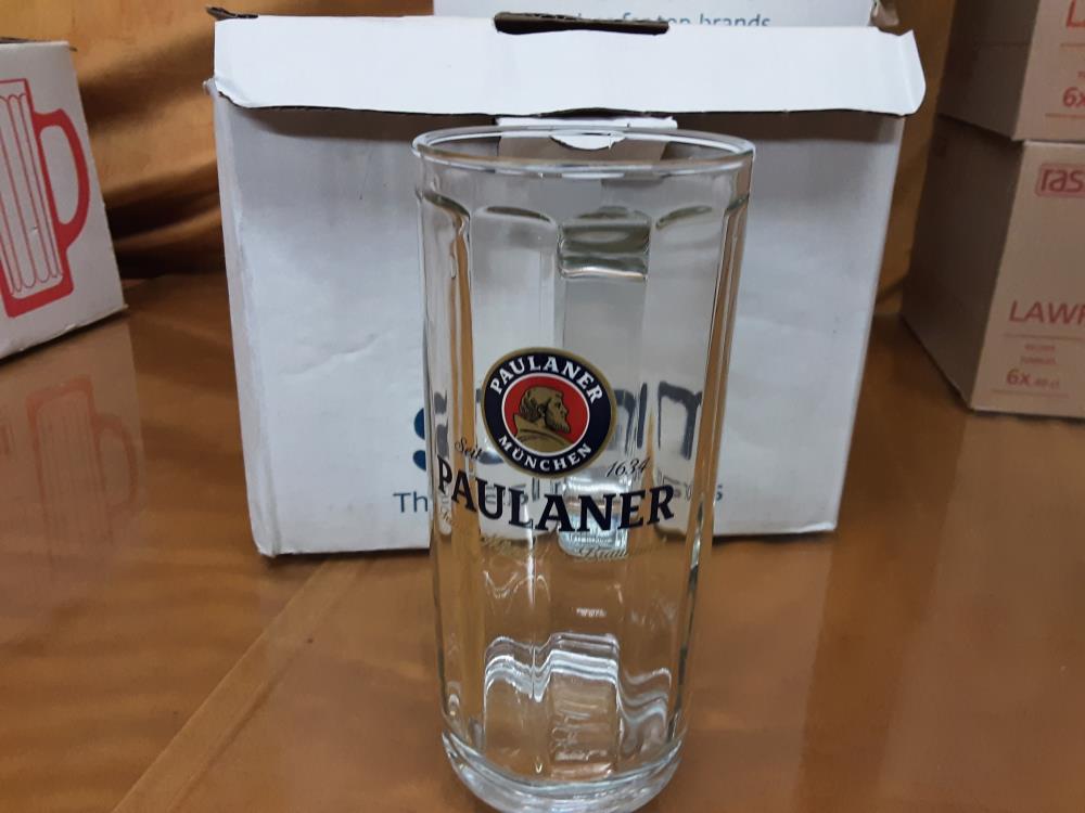 LOT DE 6 VERRES A BIERE PAULANER DANS CARTON