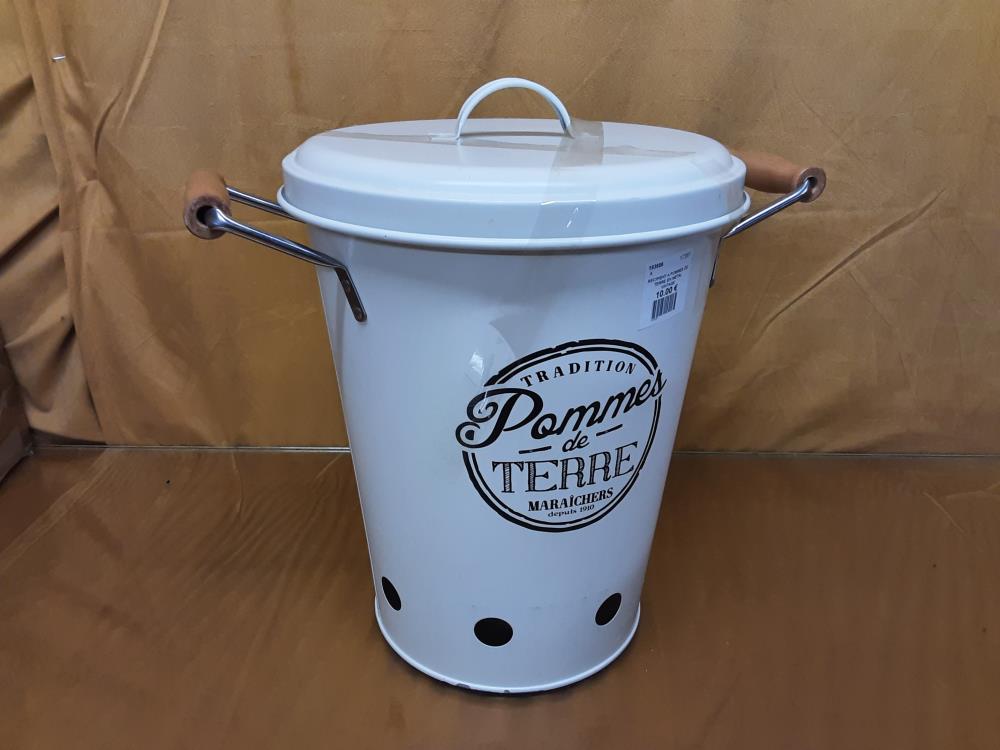 RECIPIENT A POMMES DE TERRE EN METAL VINTAGE