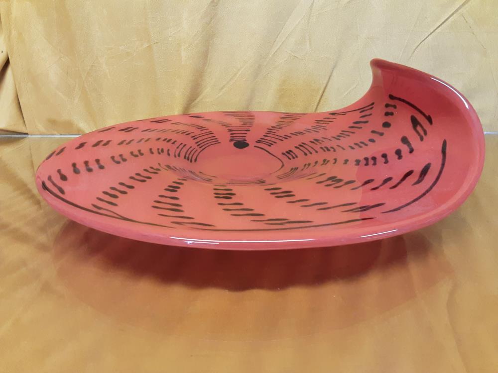 PLAT ORANGE PATE DE VERRE GM 