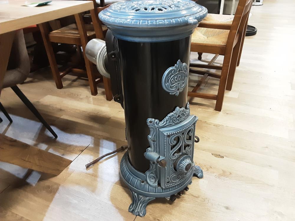 FOURNEAU GODIN TRANSFORME GAZ POUR DECORATION 