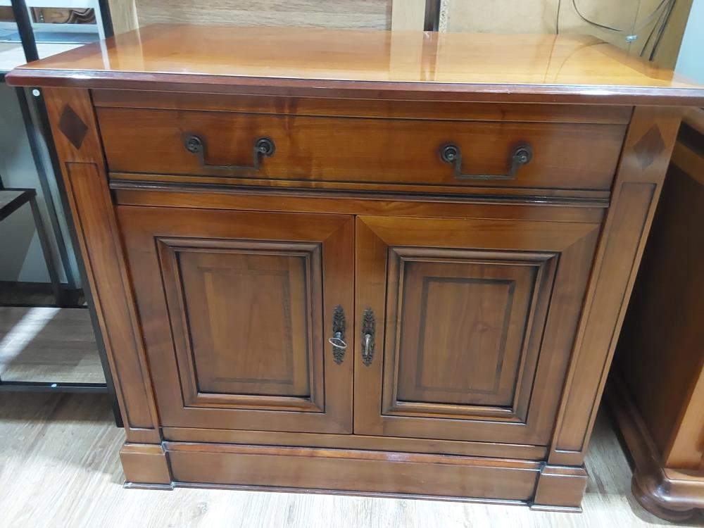 MEUBLE TV EN MEURISIER 2 PORTES 1TIROIR A CLAPET