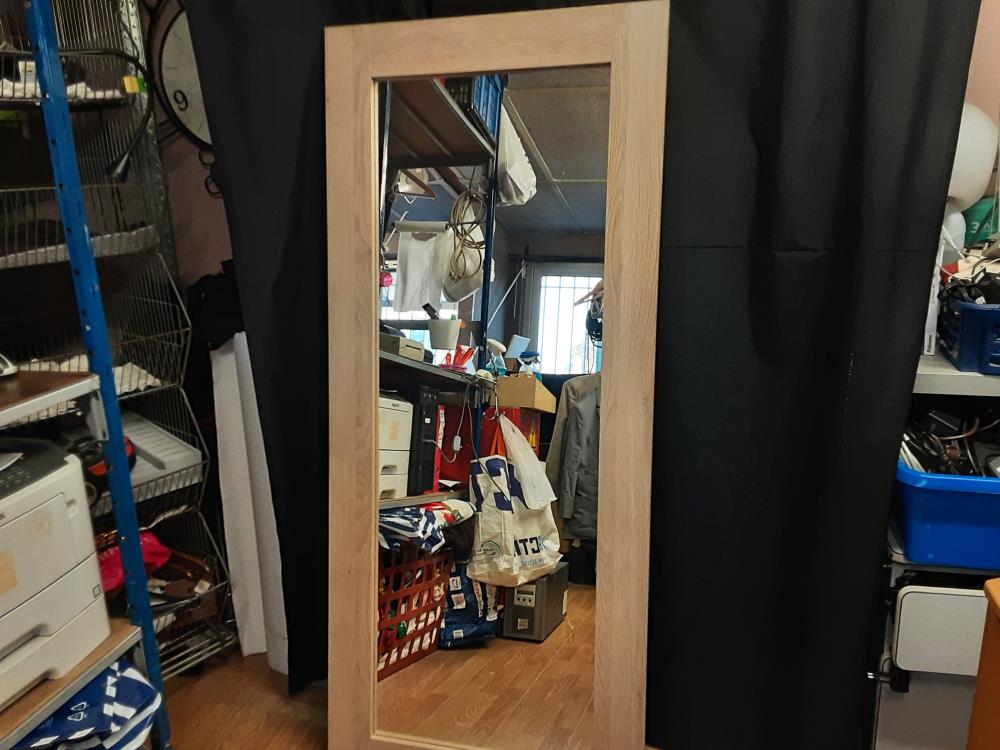 MIROIR TGM CADRE BOIS COLORI HETRE CLAIR 70 X 160