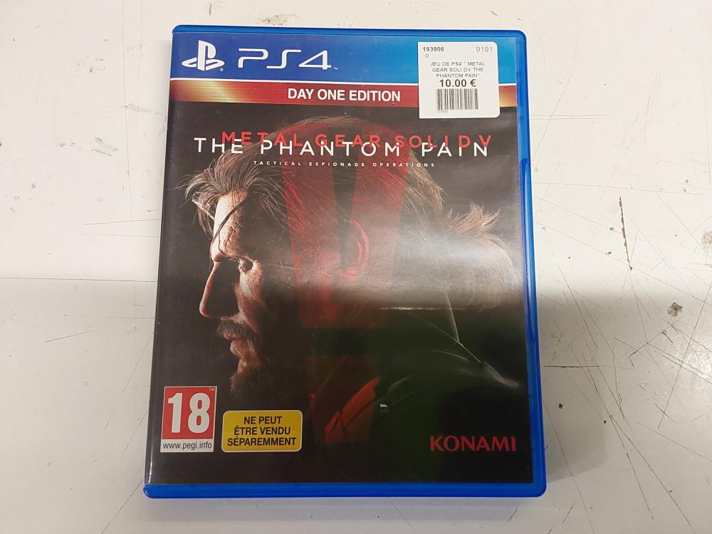 JEU DE PS4 " METAL GEAR SOLI DV THE PHANTOM PAIN"