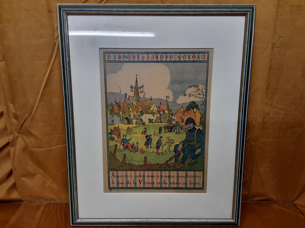 AFFICHE EMPRUNT DE LA DEFENSE SOUS VERRE