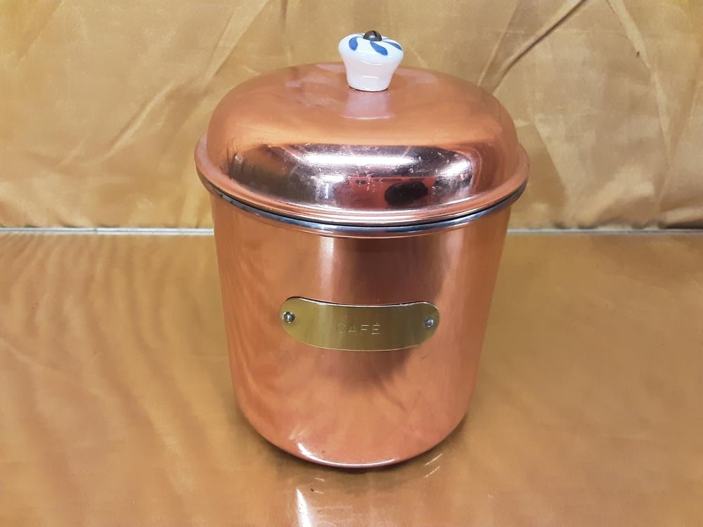 BOITE À CAFE EN CUIVRE