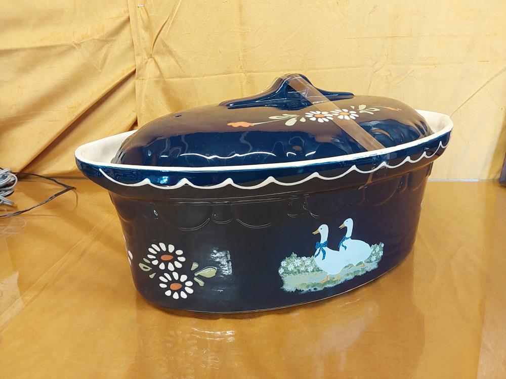 TERRINE A BAECKEOFFE TGM BLEUE OIES BLANCHES