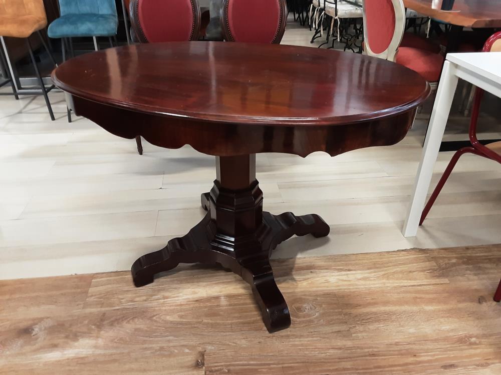 GUERIDON  OVALE PIED CENTRAL