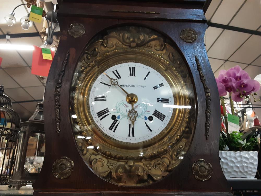 PENDULE DE PARQUET COMPIEGNE HORLOGER AVEC 1 POIDS