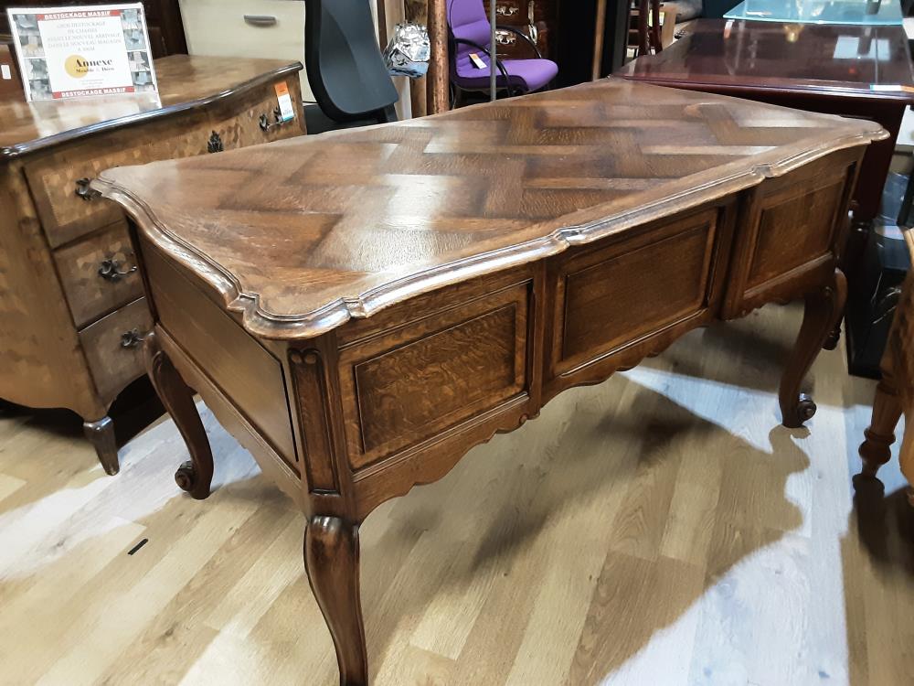 BUREAU 5 TIROIRS EN CHENE