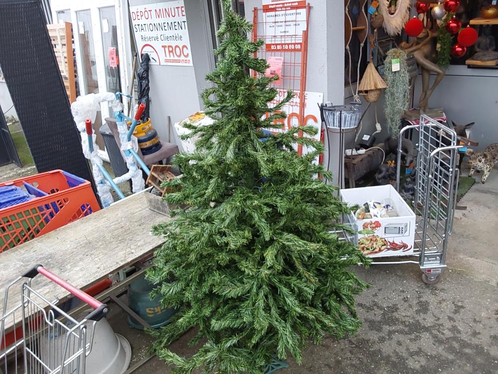 SAPIN DE NOEL 1.90M AVEC SON PIED 
