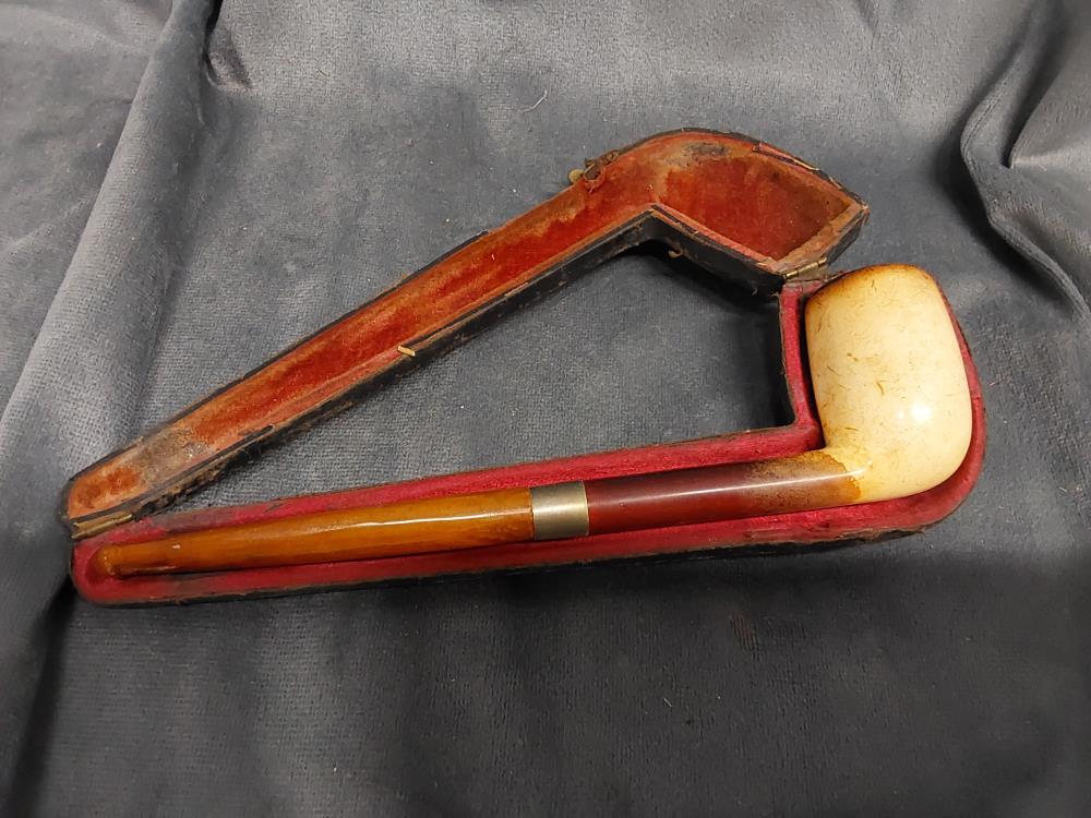 PIPE ANCIENNE AMBRE ET ECUME