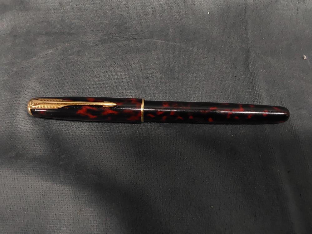 STYLO PLUME PARKER SONNET ROUGE ET NOIR ET OR 18K