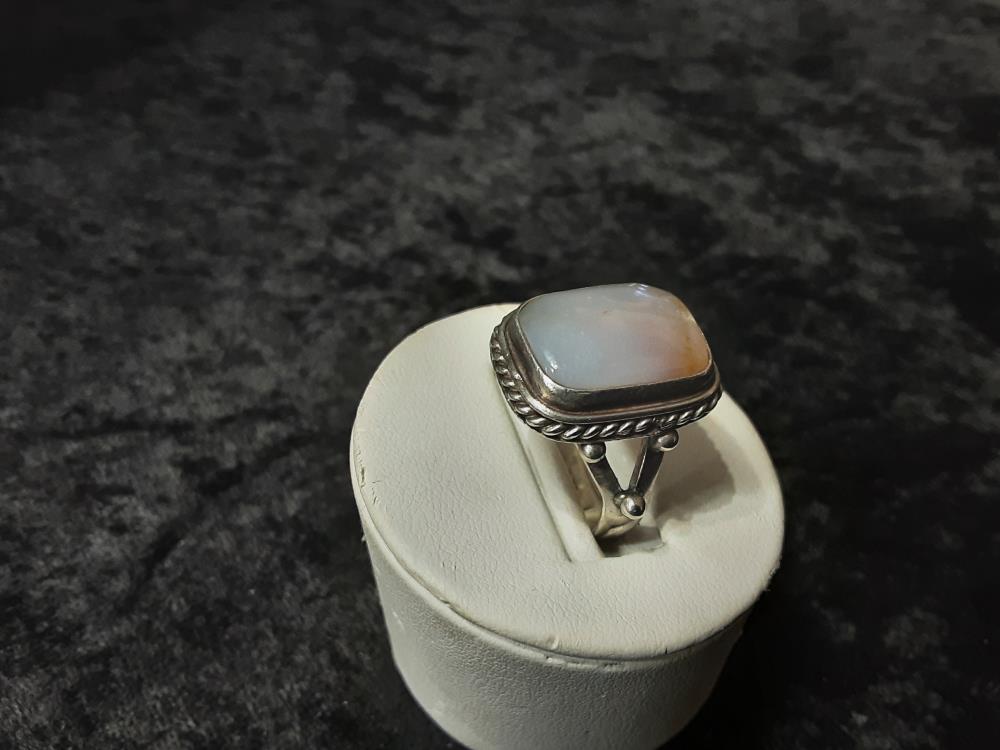 BAGUE ARGENT PIERRE VIOLINE