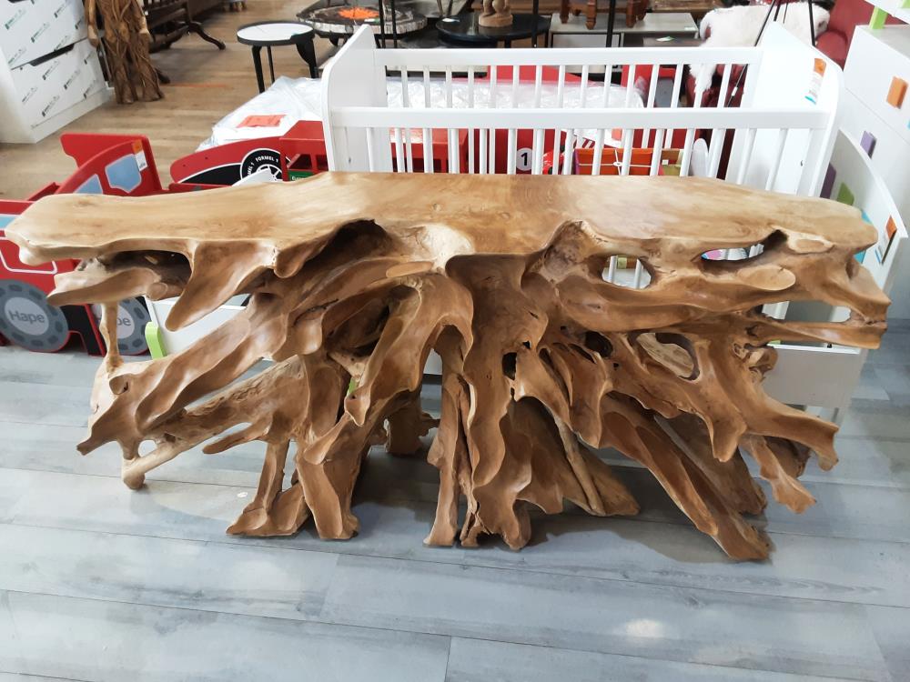 CONSOLE RACINE FEUILLE 170CM