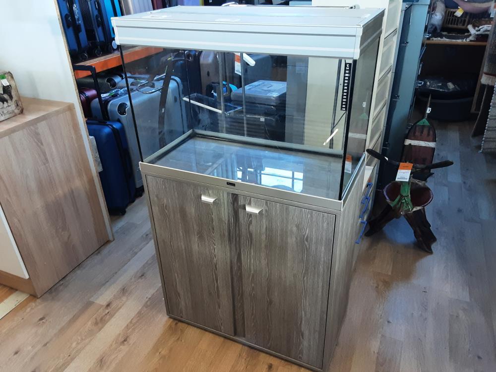 AQUARIUM AVEC MEUBLE 2 PORTES GRIS