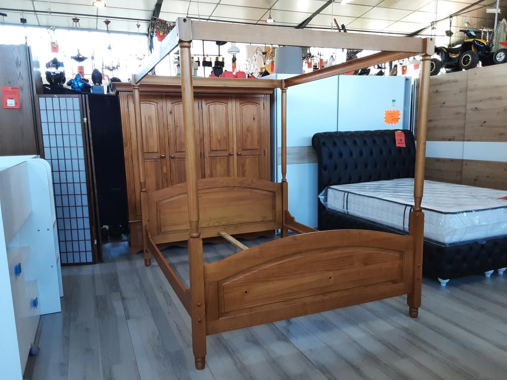 LIT BALDAQUIN  160X200 EN PIN SANS SOMMIER