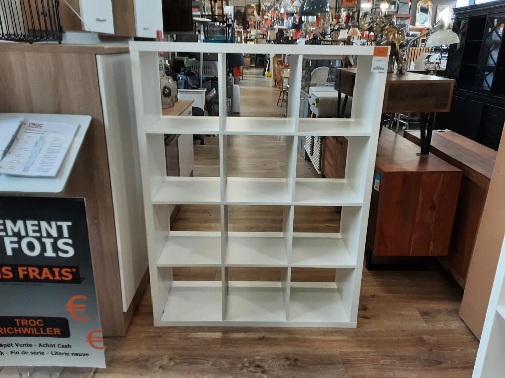 MEUBLE RANGEMENT BLANC (12 NICHES)