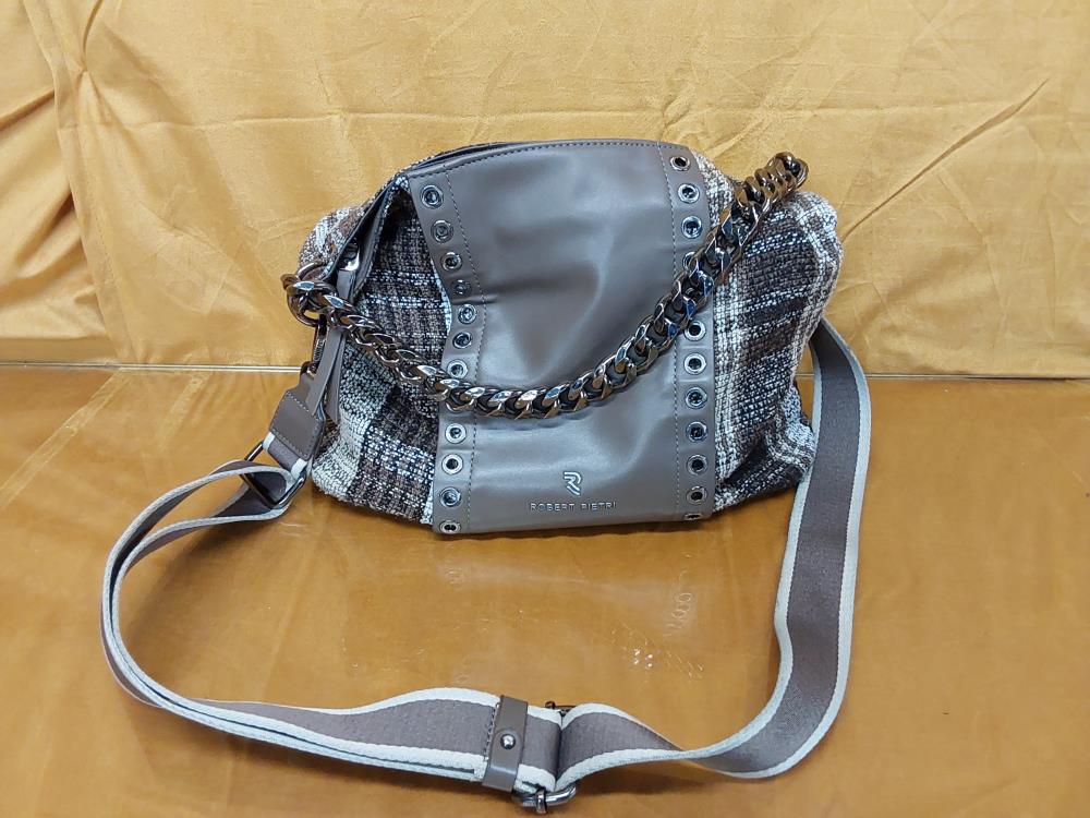 SAC A MAIN A CARREAUX BRUN ROBERT PIETRI
