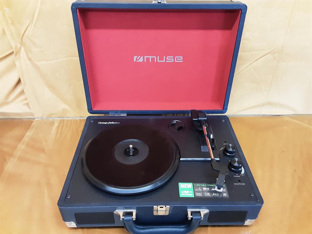 TOURNE DISQUE MUSE NOIR ET ROUGE