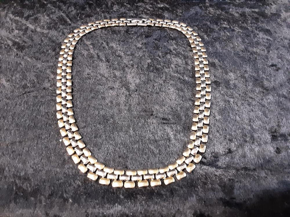 COLLIER BICOLORE RAS DE COUP