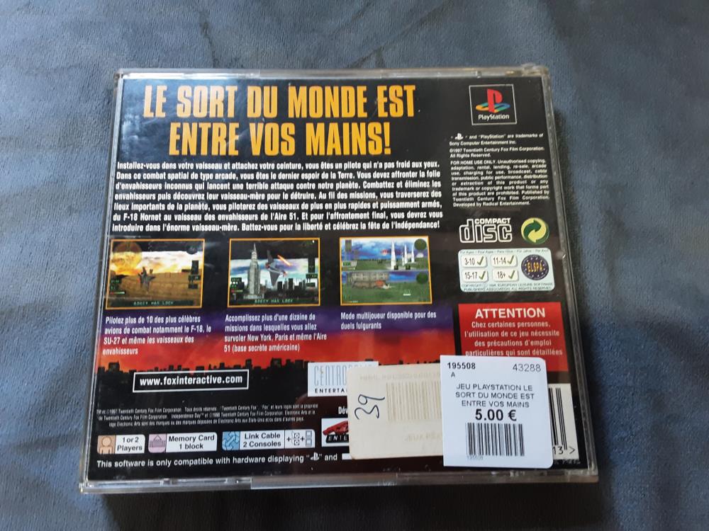 JEU PLAYSTATION LE SORT DU MONDE EST ENTRE VOS MAINS
