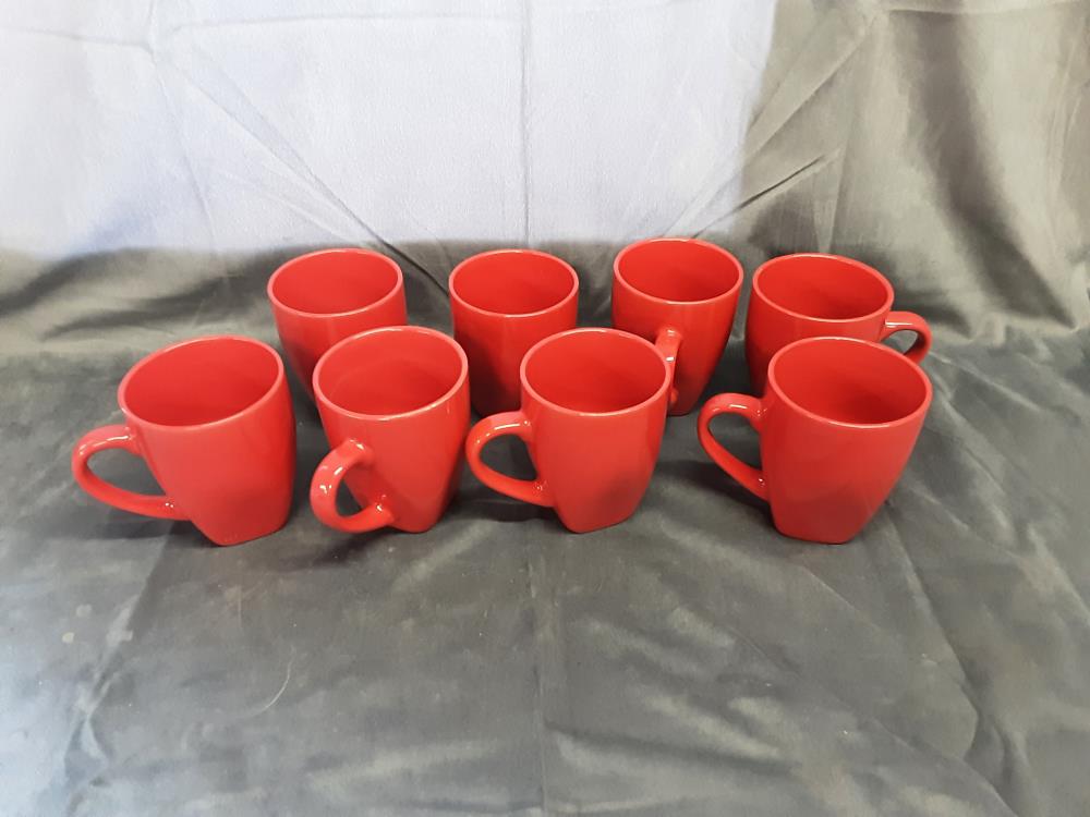 LOT DE 8 MUG ROUGE